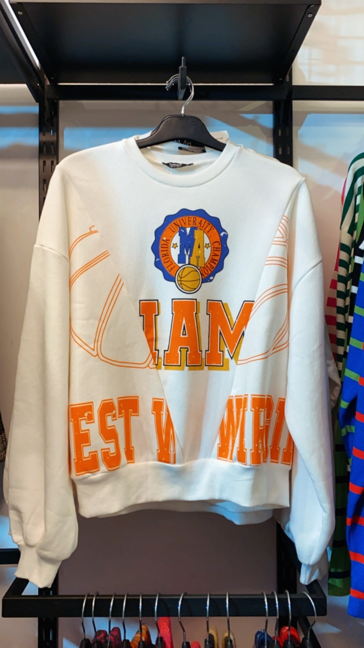 Turuncu Baskılı SweatshirtSWEATSHİRT