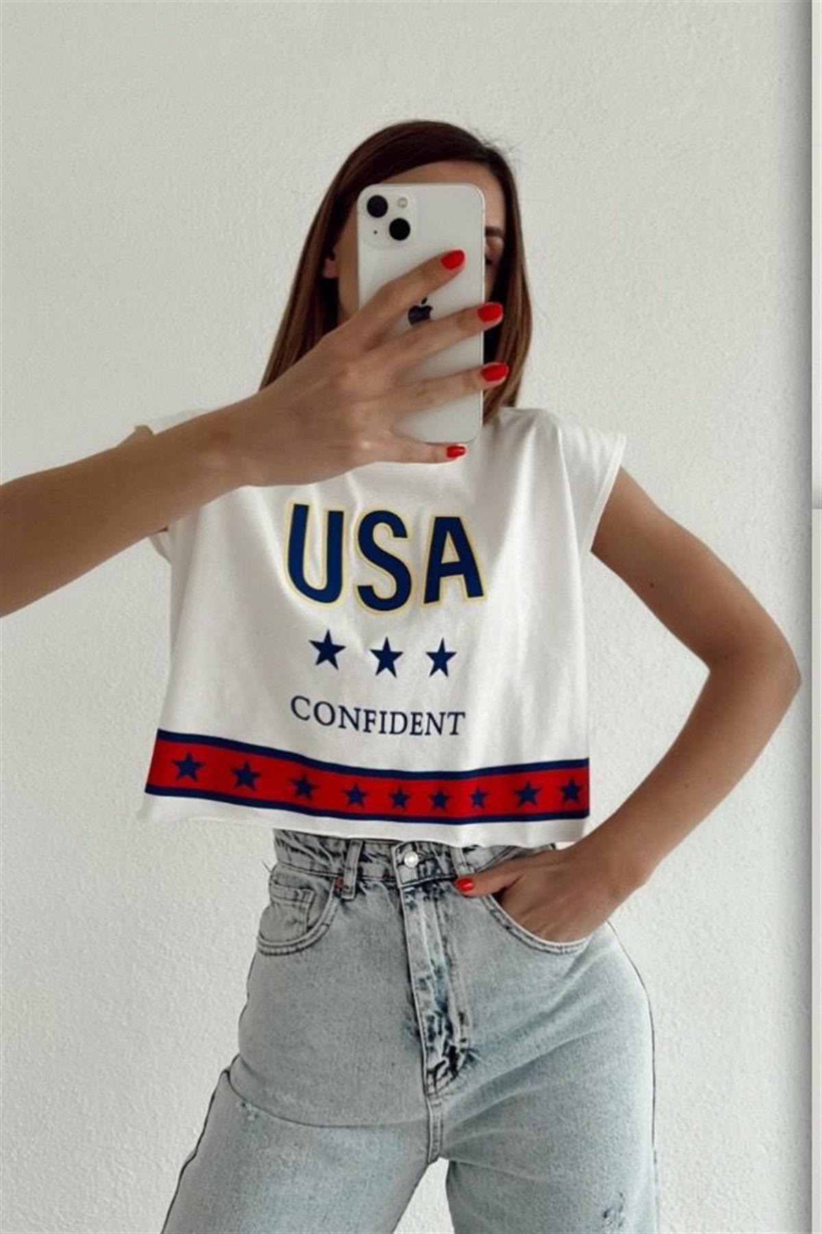 USA Crop TshirtTSHİRT