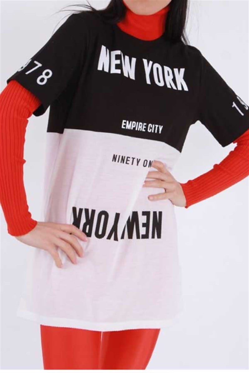 Üstü Kaşkorse Altı Penye New York Tshirt