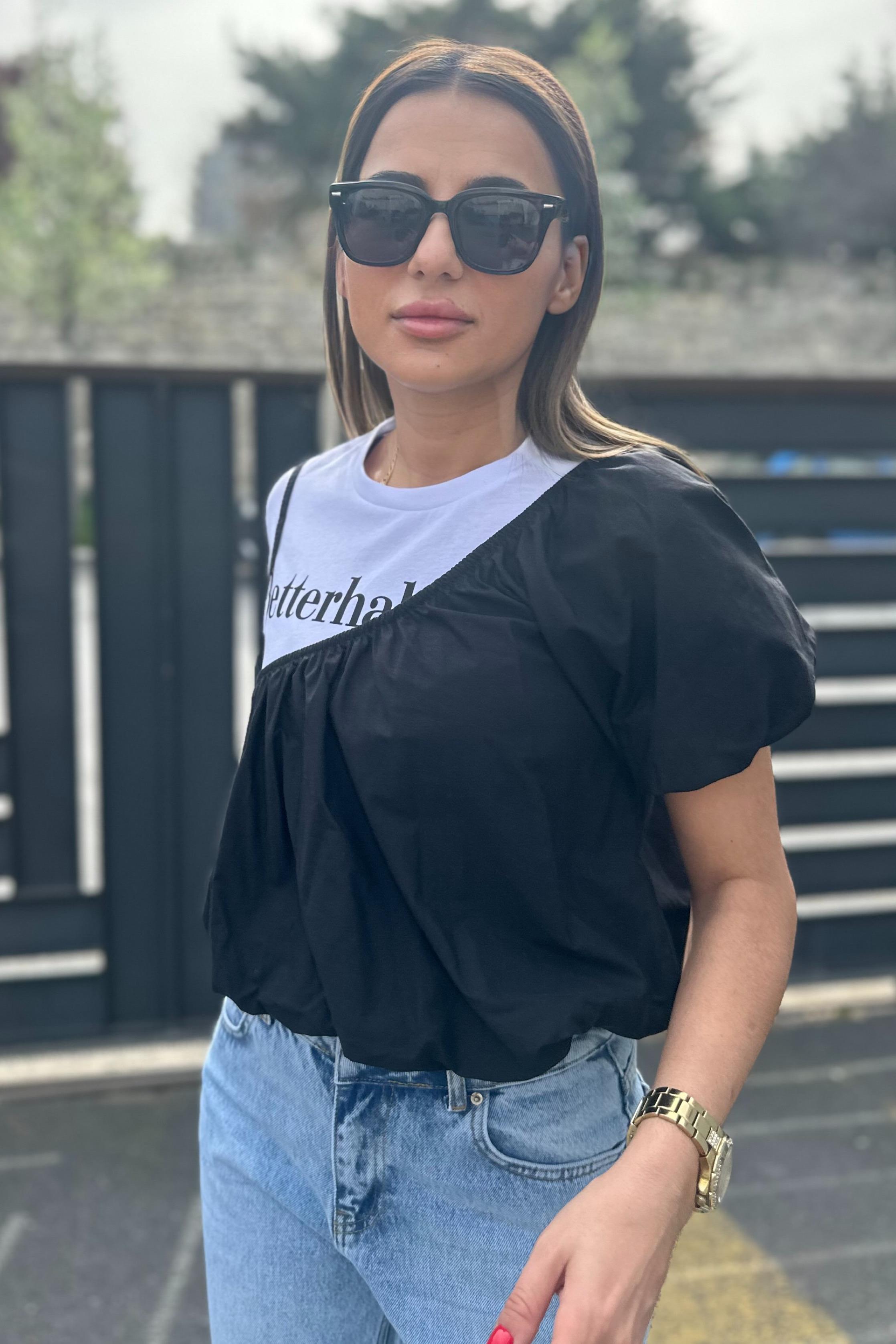 Volan Detay Çift Kat TshirtTSHİRT