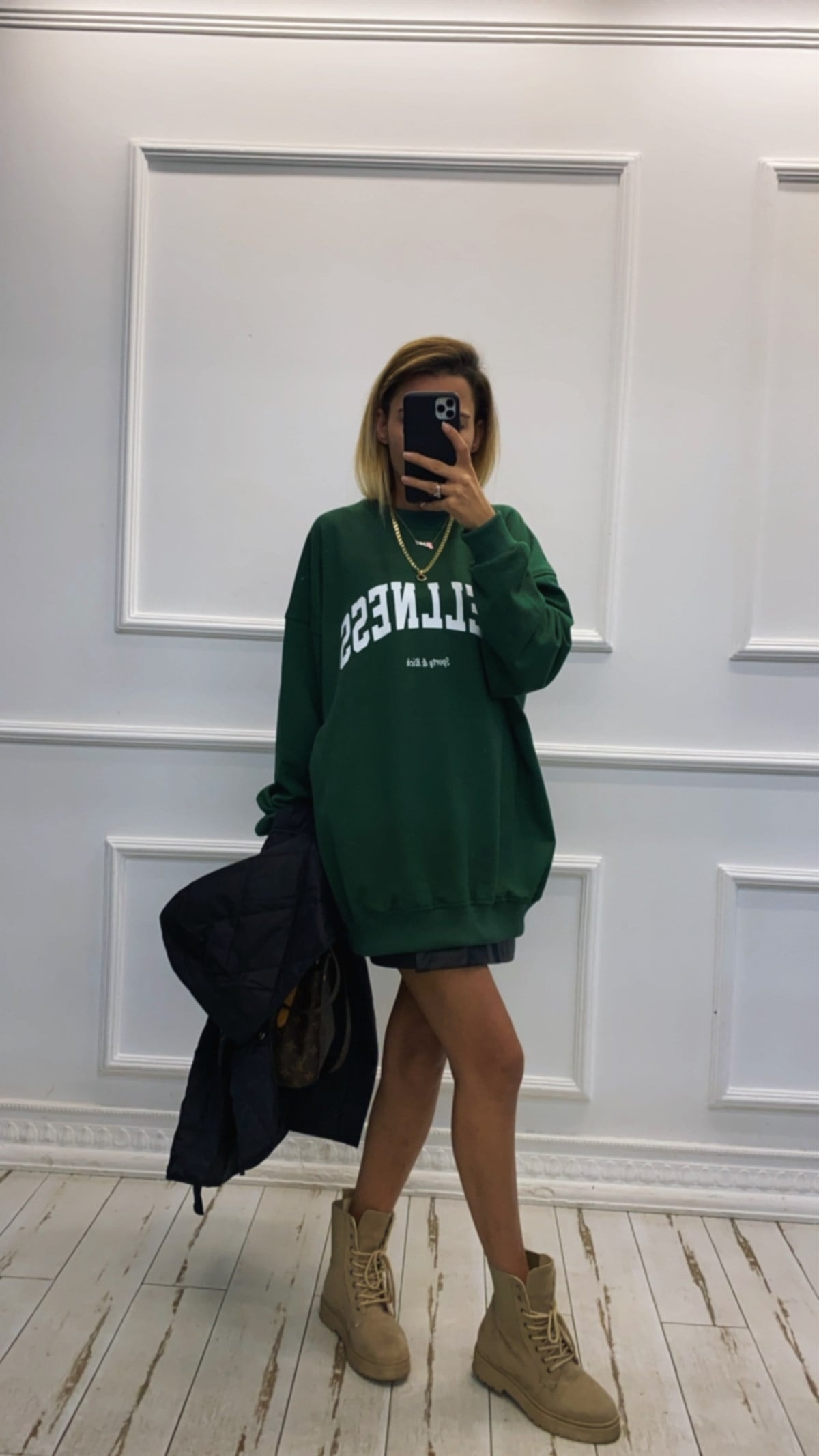 Wellness Baskılı Oversize SweatshirtSWEATSHİRT