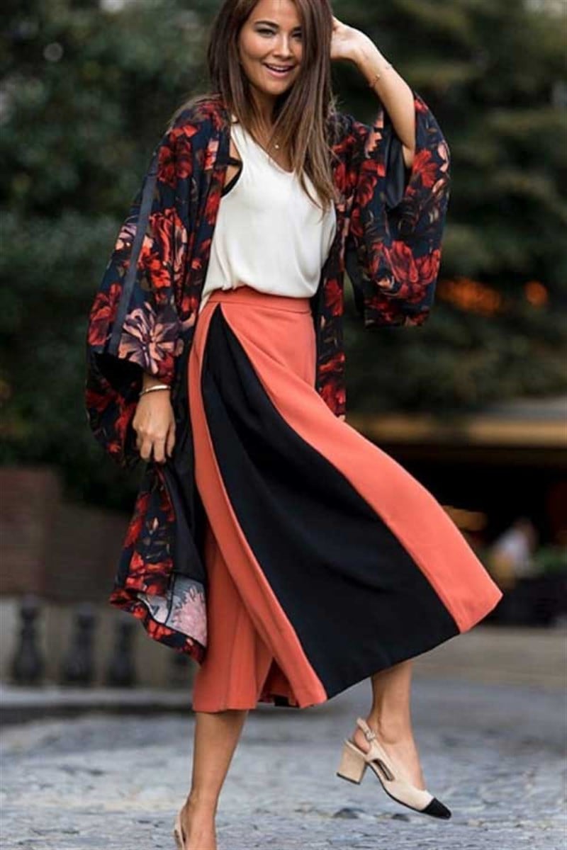 Yanı Pile Detay Midi Pantalon