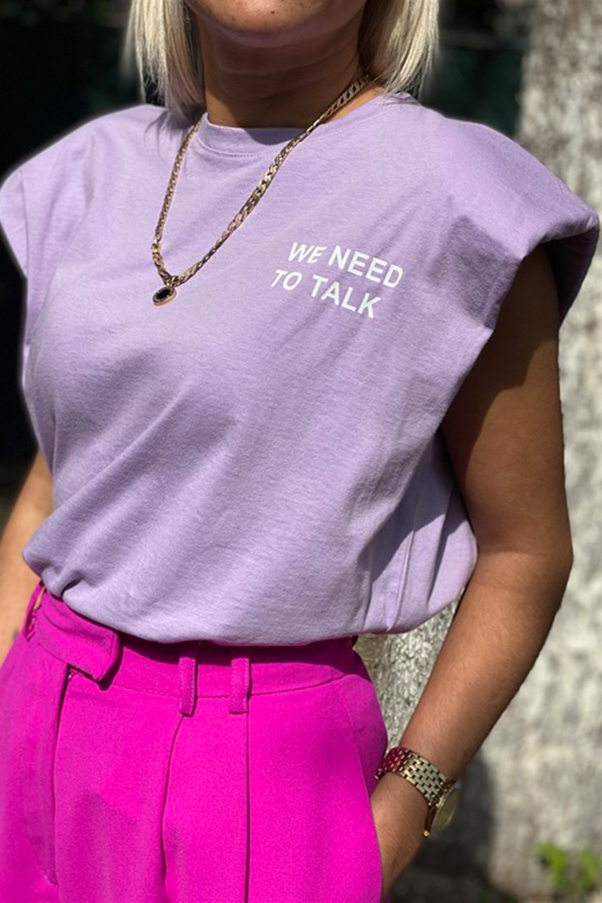 Yazı Detaylı Vatkalı TshirtTSHİRT