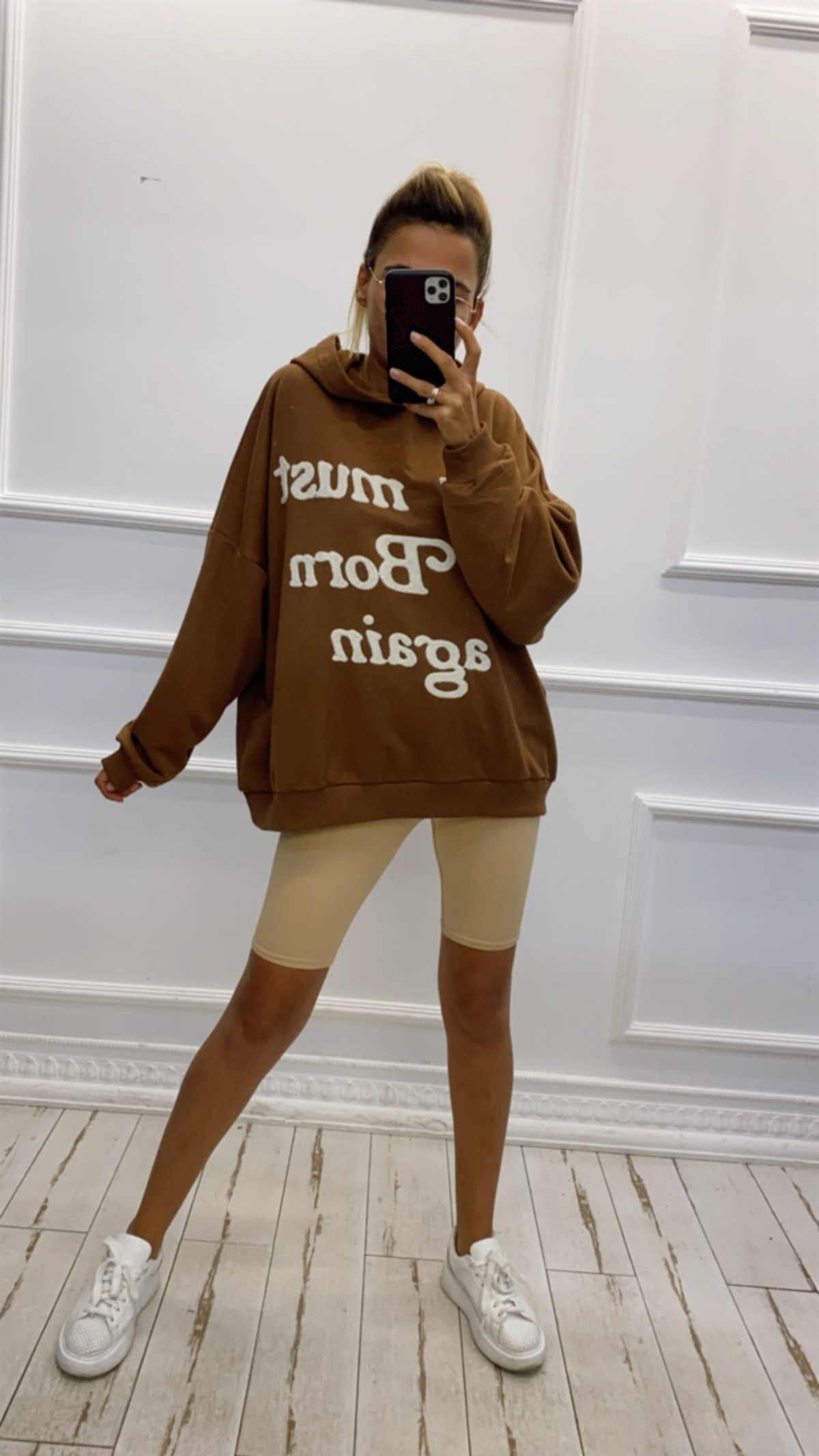 Brown Sweatshirt Outfit Women Hoodie Outfit Ye Must Be Born Again