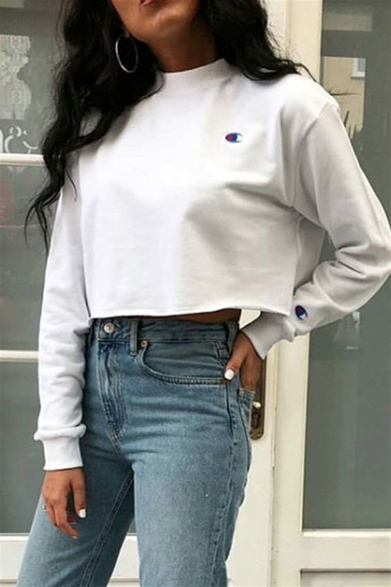 Yüksek Yaka Champion Mini Sweatshirt