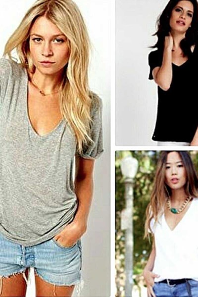 Basic V Yaka Tshirt