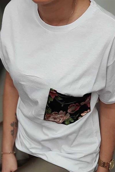 Cebi Çiçek Baskılı Tshirt