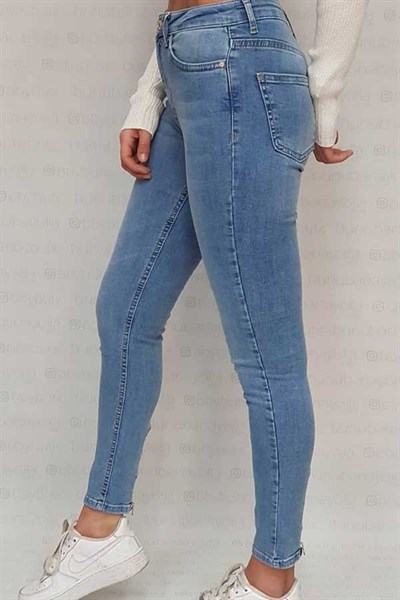 Paçası Fermuarlı Skinny Jean