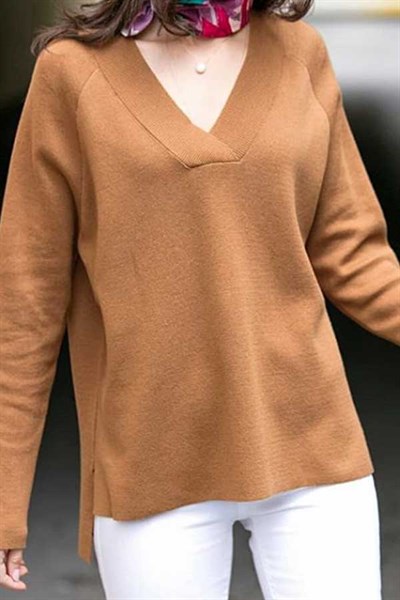 Reglan Kol V Yaka Triko Kazak