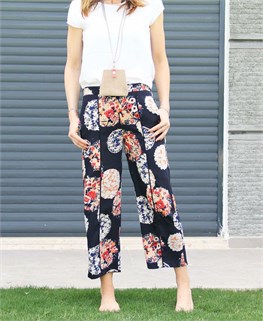 Renkli Midi Pantalon