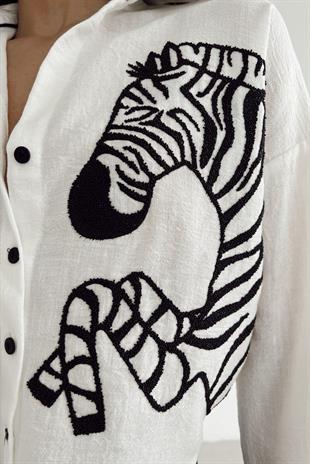 Zebra İşlemeli GömlekGÖMLEK