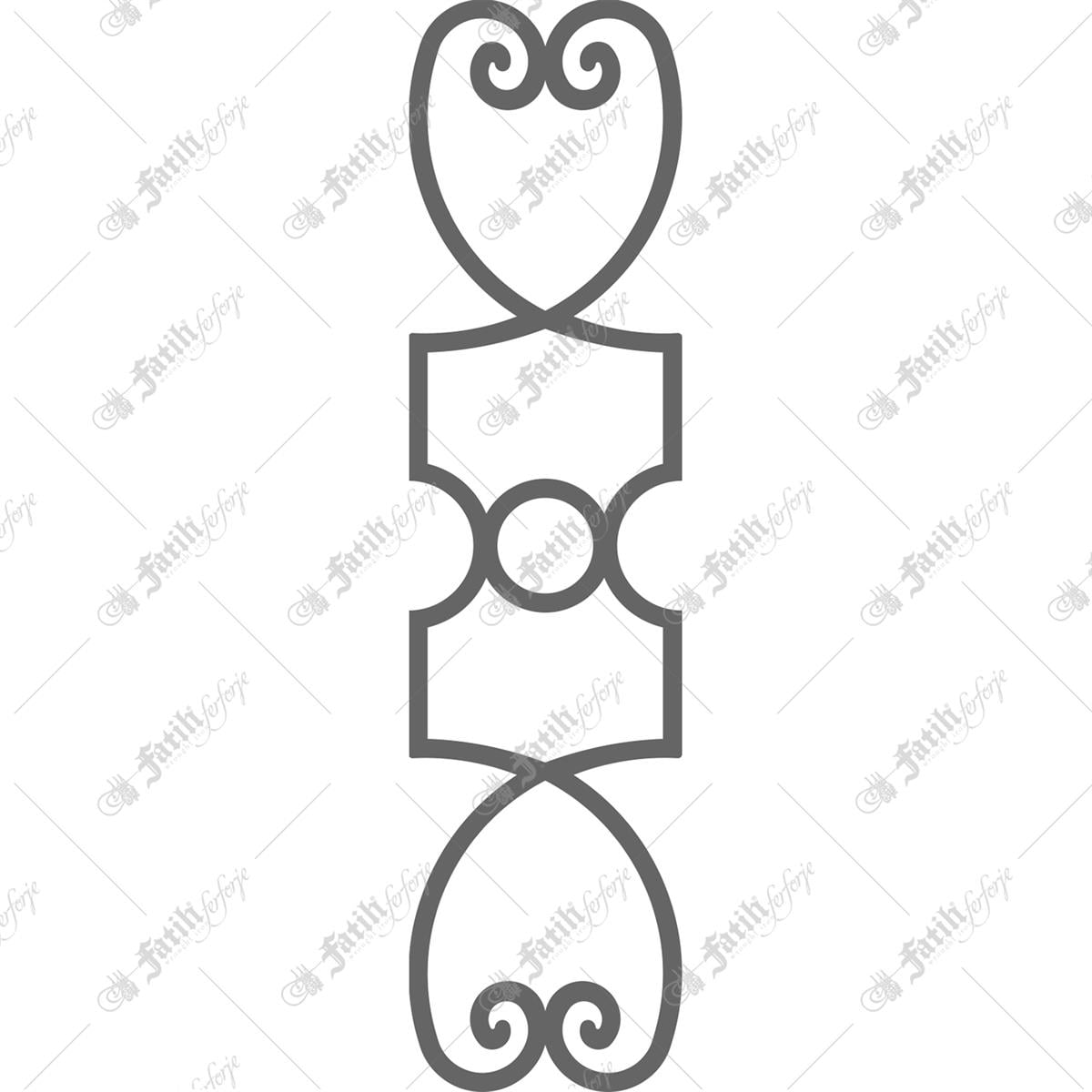 10025-b-3 | LAMA MOTIFLI DEMIRLER | Fatih Ferforje