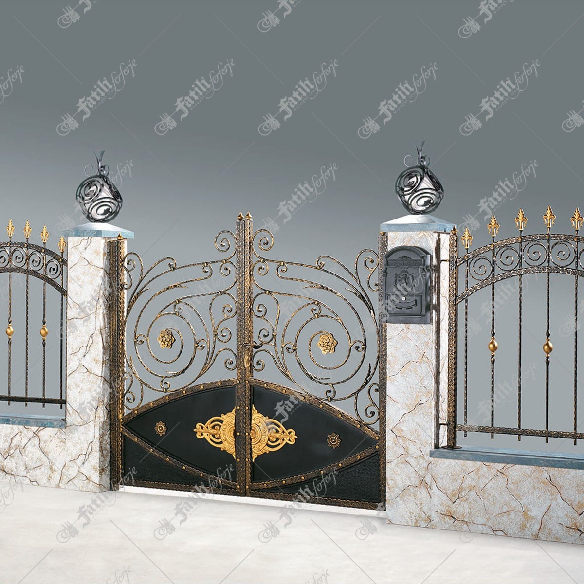 1052 KODLU FERFORJE KAPI | FERFORJE KAPILAR | Fatih Ferforje