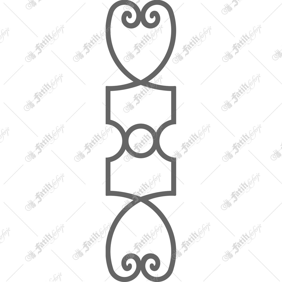 10025-b-3 | LAMA MOTIFLI DEMIRLER | Fatih Ferforje
