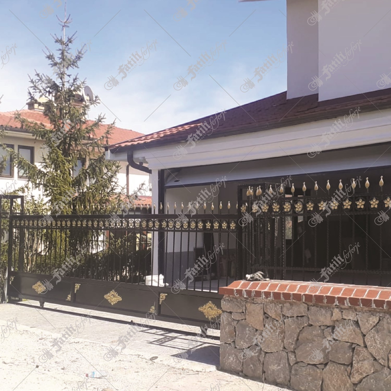 1420 KODLU FERFORJE KAPI | WROUGHT IRON GATES | Fatih Ferforje