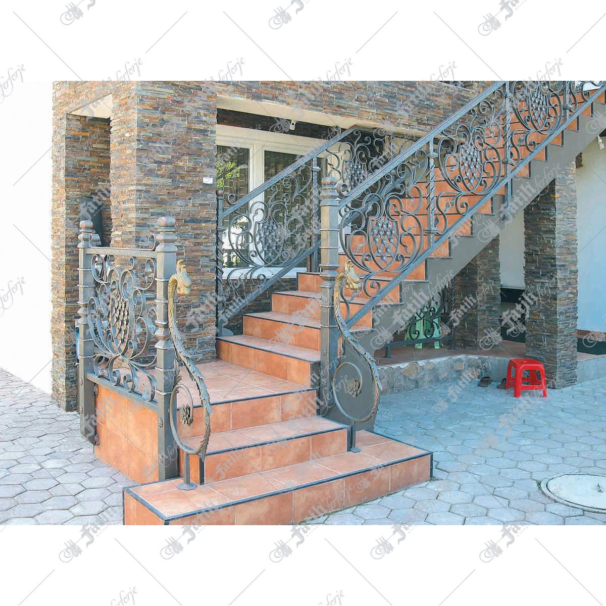 3155 KODLU FERFORJE MERDİVEN | WROUGHT IRON STAIRS | Fatih Ferforje