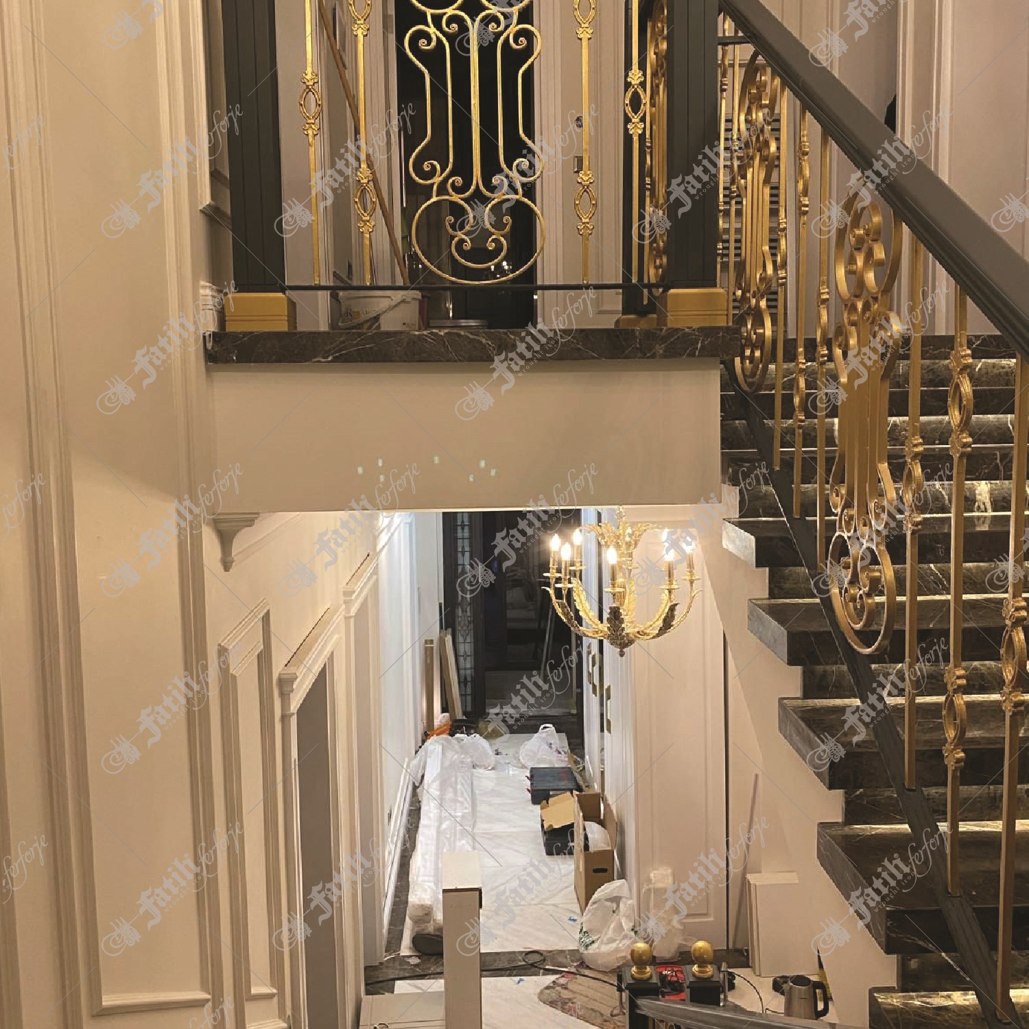 3239 KODLU FERFORJE KORKULUK | WROUGHT IRON STAIRS | Fatih Ferforje
