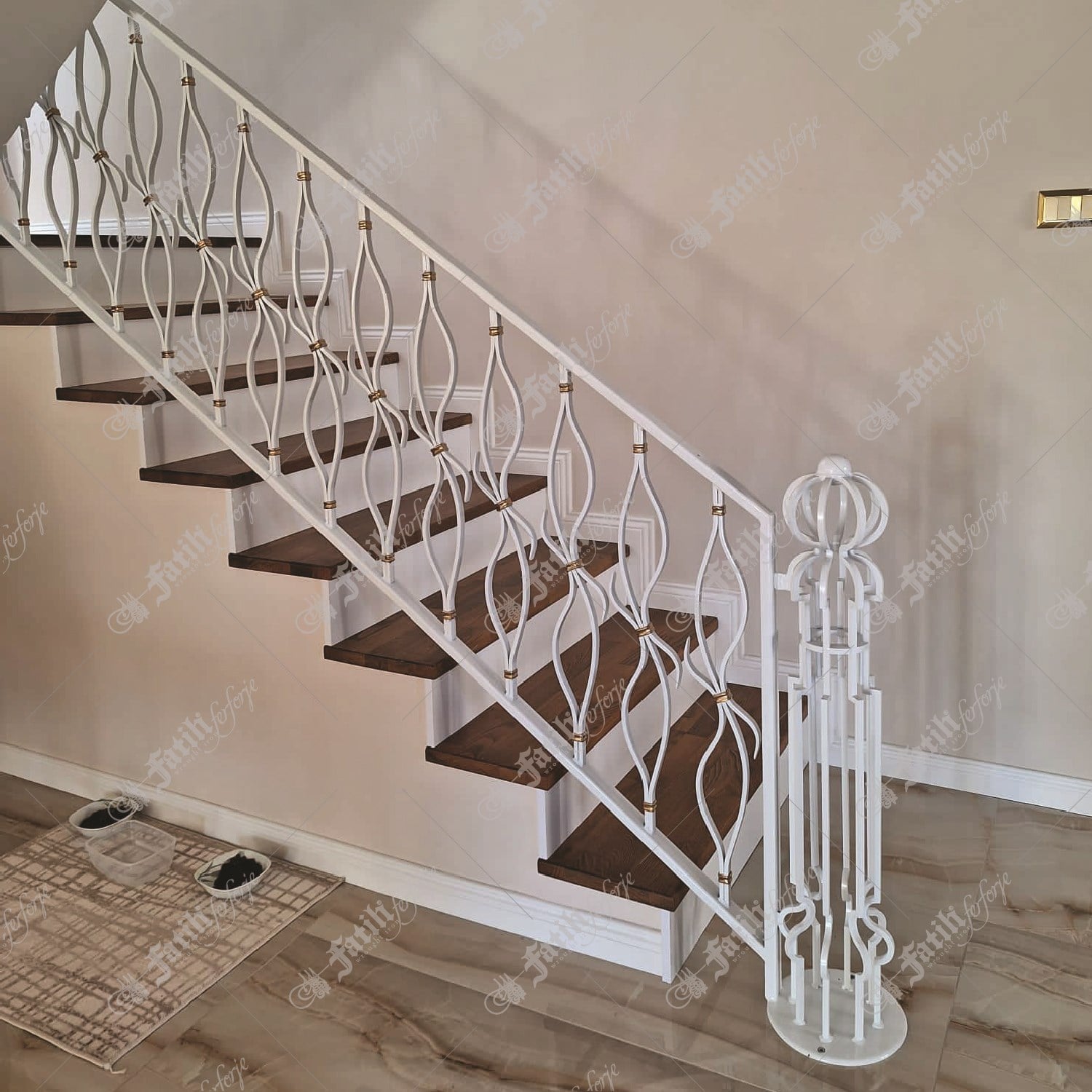 3240 KODLU FERFORJE KORKULUK | WROUGHT IRON STAIRS | Fatih Ferforje