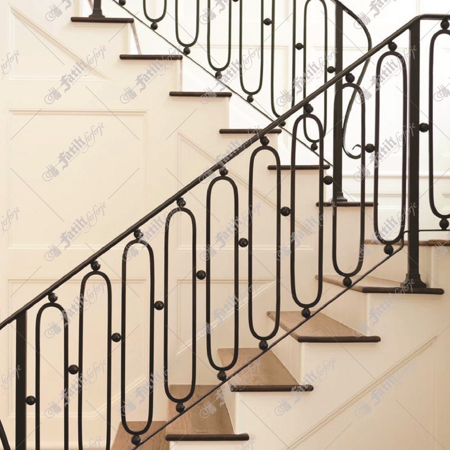 3241 KODLU FERFORJE KORKULUK | WROUGHT IRON STAIRS | Fatih Ferforje