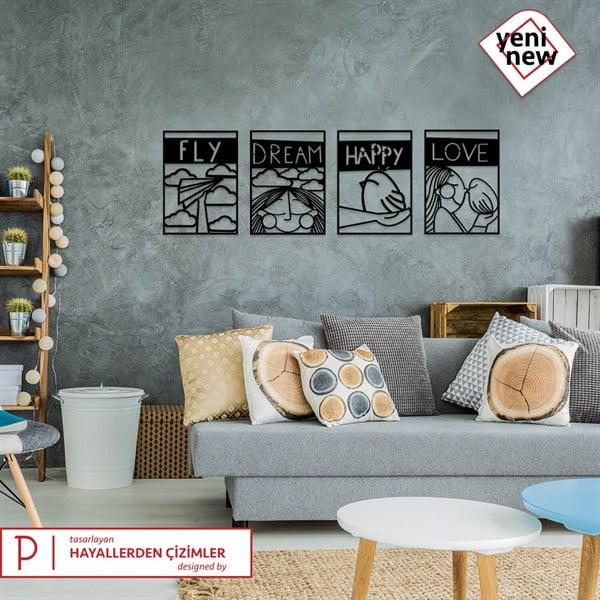 Hayallerden Çizimler Seti Metal Tablo