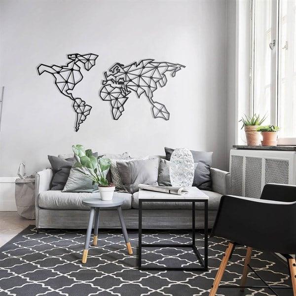 World Map Metal Tablo