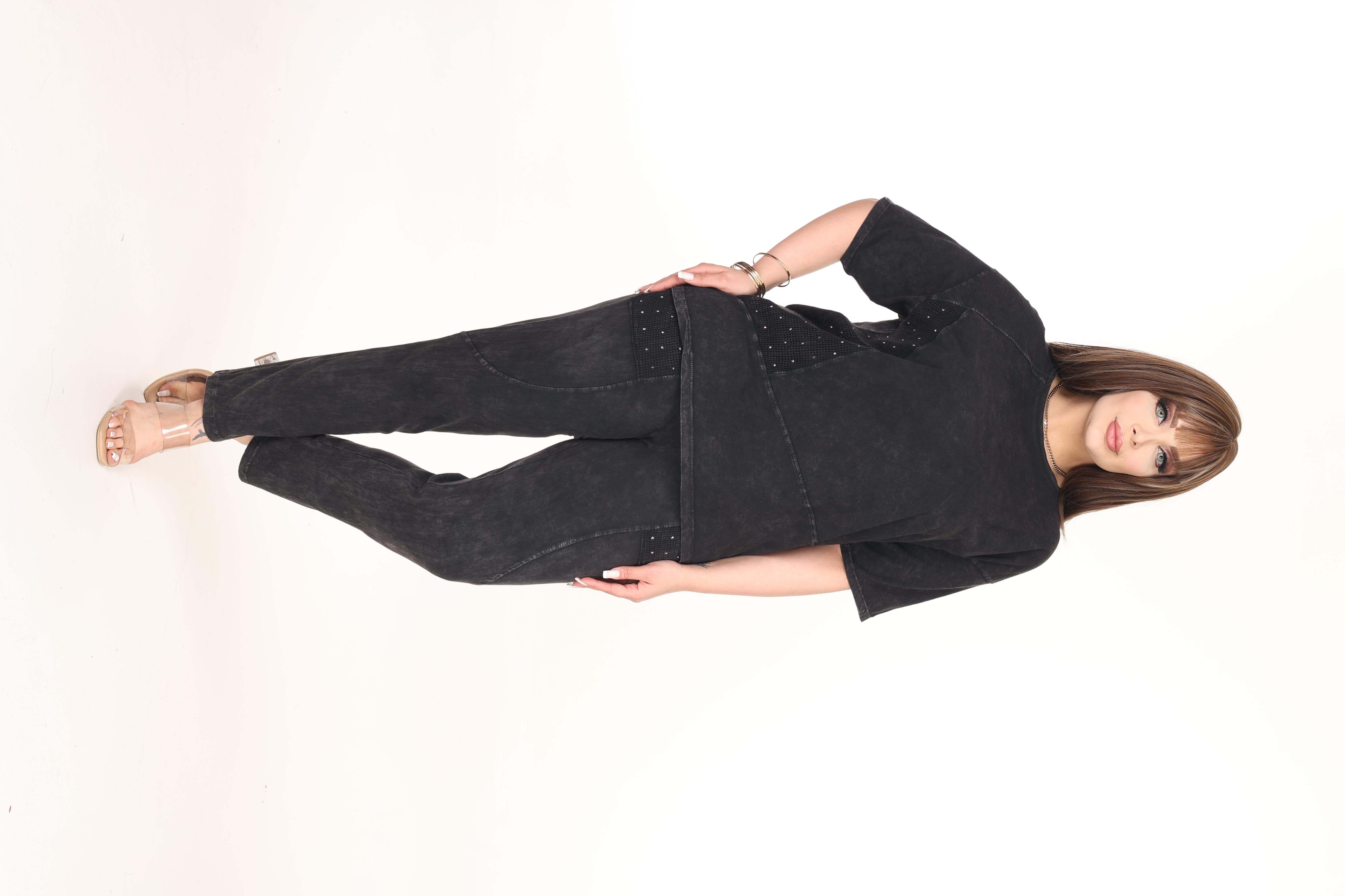 File Detaylı &100pamuk Yıkamalı Kumaş Takım