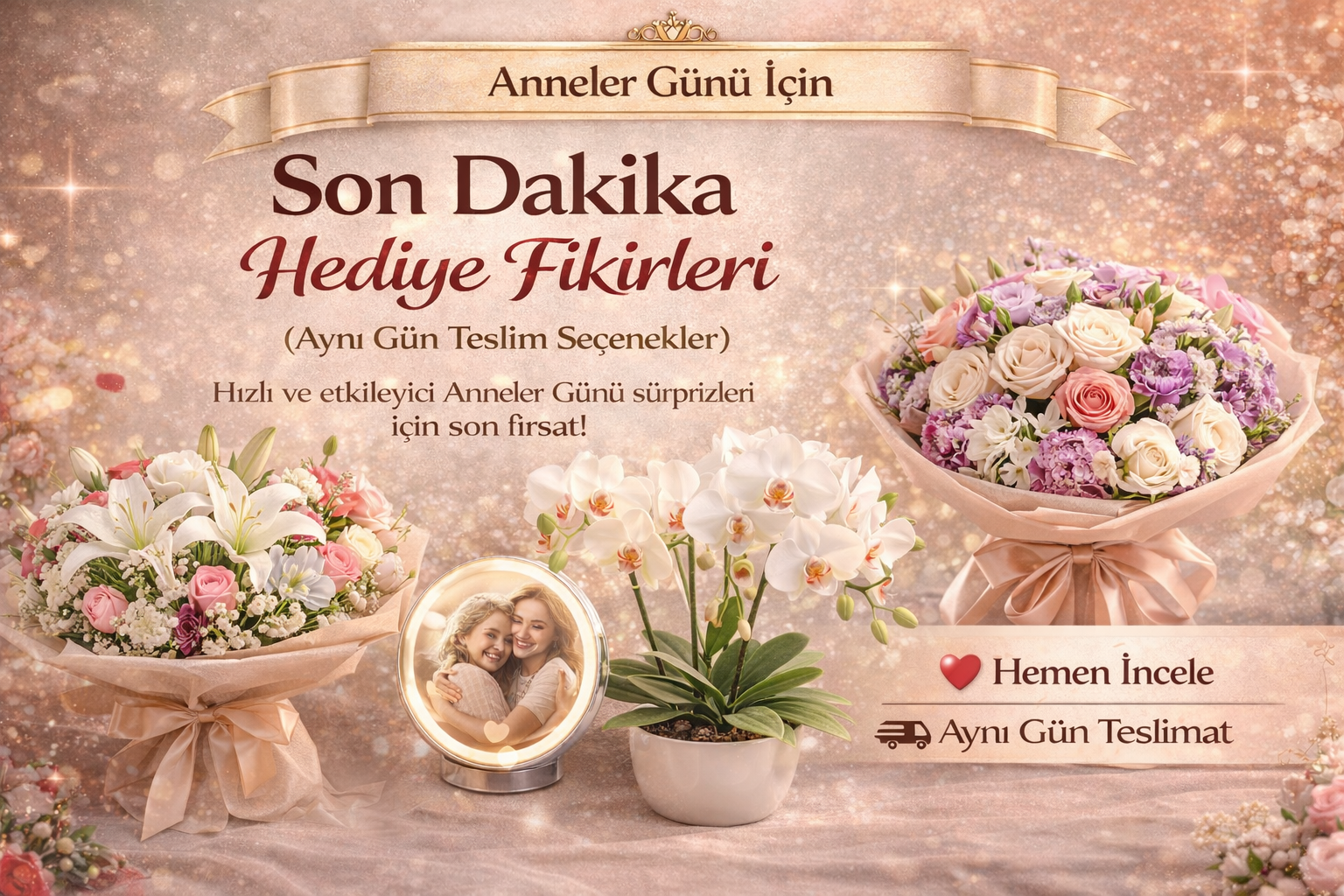 anneler günü hediyesi, anneler günü son dakika hediyesi, anneye hediye, anneler günü çiçek, aynı gün teslim çiçek, avcılar çiçekçi, istanbul çiçekçi, kişiye özel hediye, sihirli ayna, gül kutusu, inci kolye hediyesi, çikolata kutusu, lilyum buketi, premium çiçek, hanbeyi