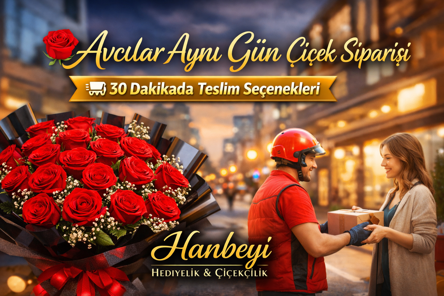 Avcılar aynı gün çiçek siparişi 30 dakikada teslim seçenekleri Hanbeyi