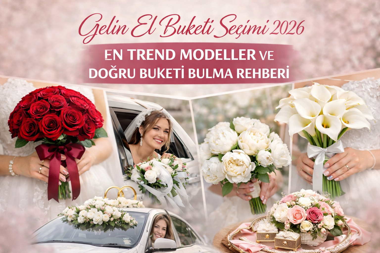 2026 gelin el buketi seçimi rehberi, trend gelin buketi modelleri ve düğün çiçeği önerileri