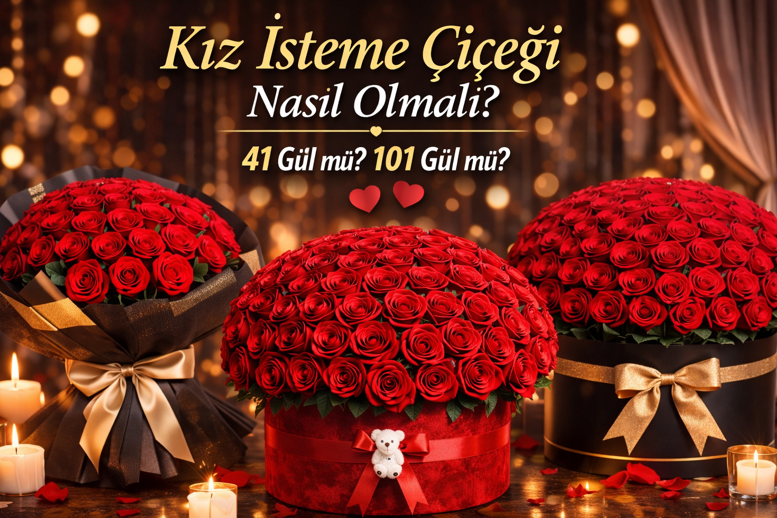 İsteme buketi romantik hediye hanbeyi çiçekçilik