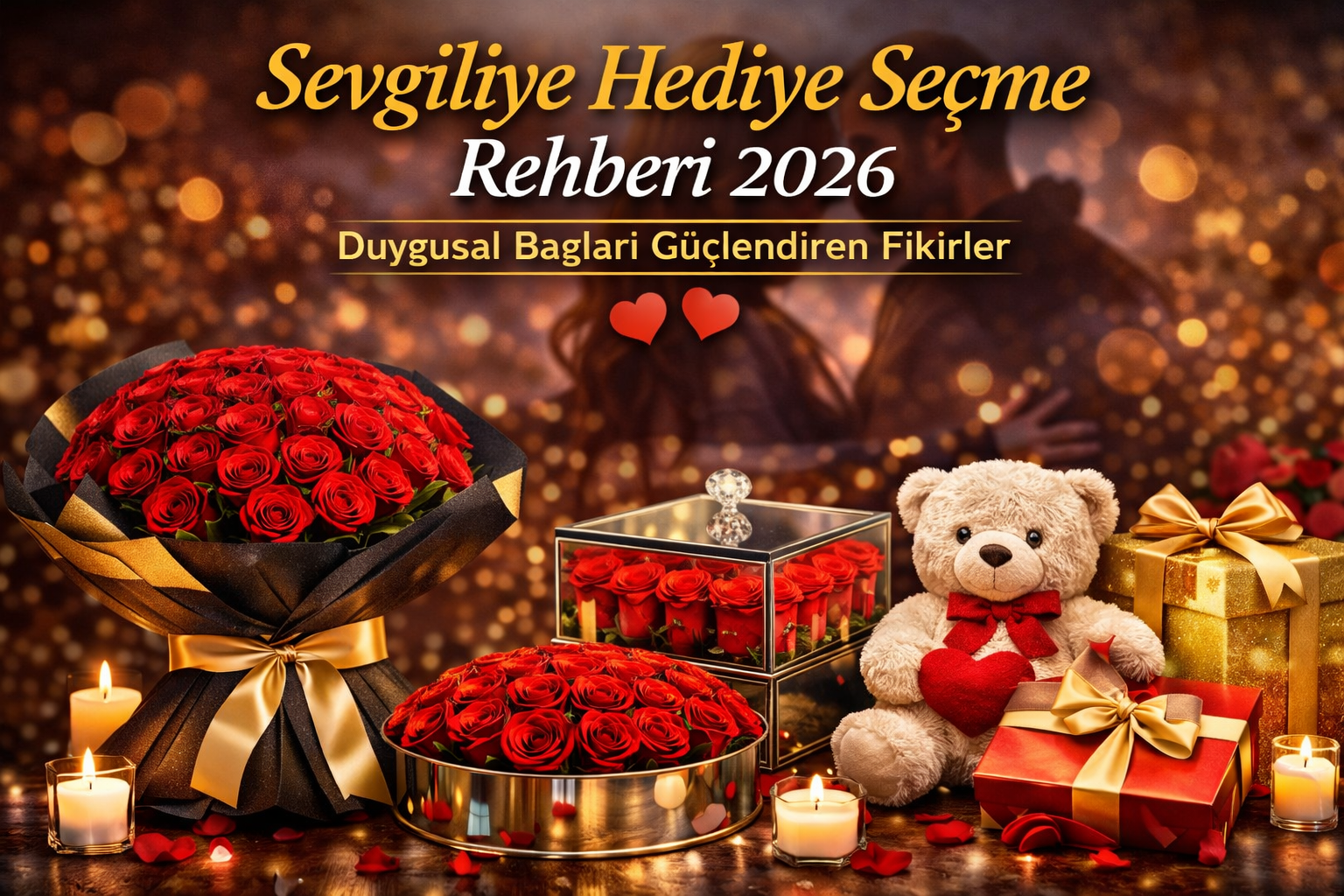 sevgiliye hediye fikirleri gul buketi hediye seti hanbeyi