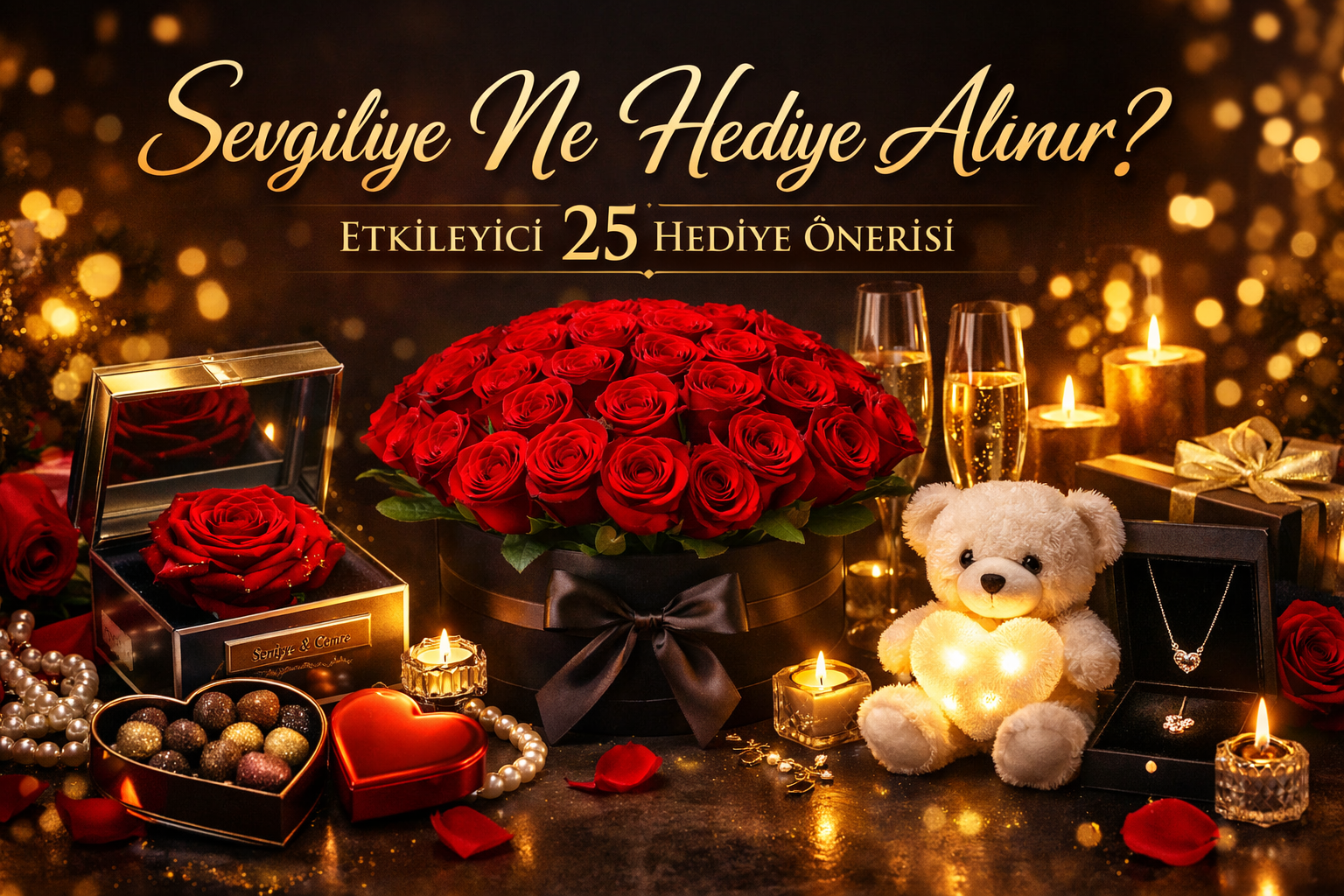 sevgiliye hediye önerileri premium gül ve hediye setleri