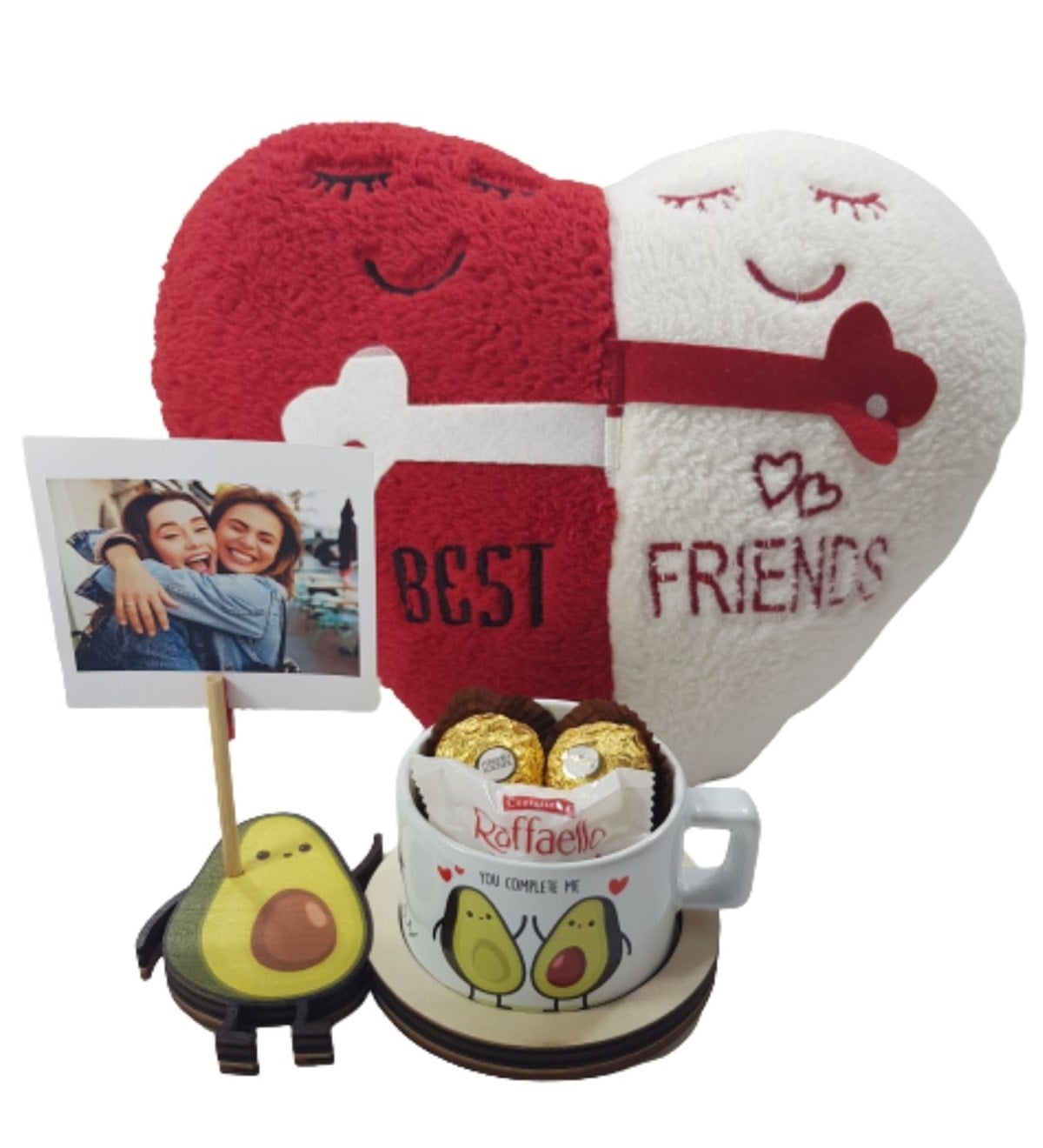 Best Friendr Yastık Avakado 3 D Kutulu Kupa Arkadaşa Hediye Hediye Setleri