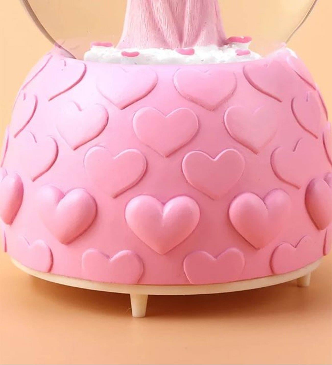 Pembe Peri Işıklı Kar Küresi & Dilek Bilekliği Arkadaşa Hediye BANYO GURUBU