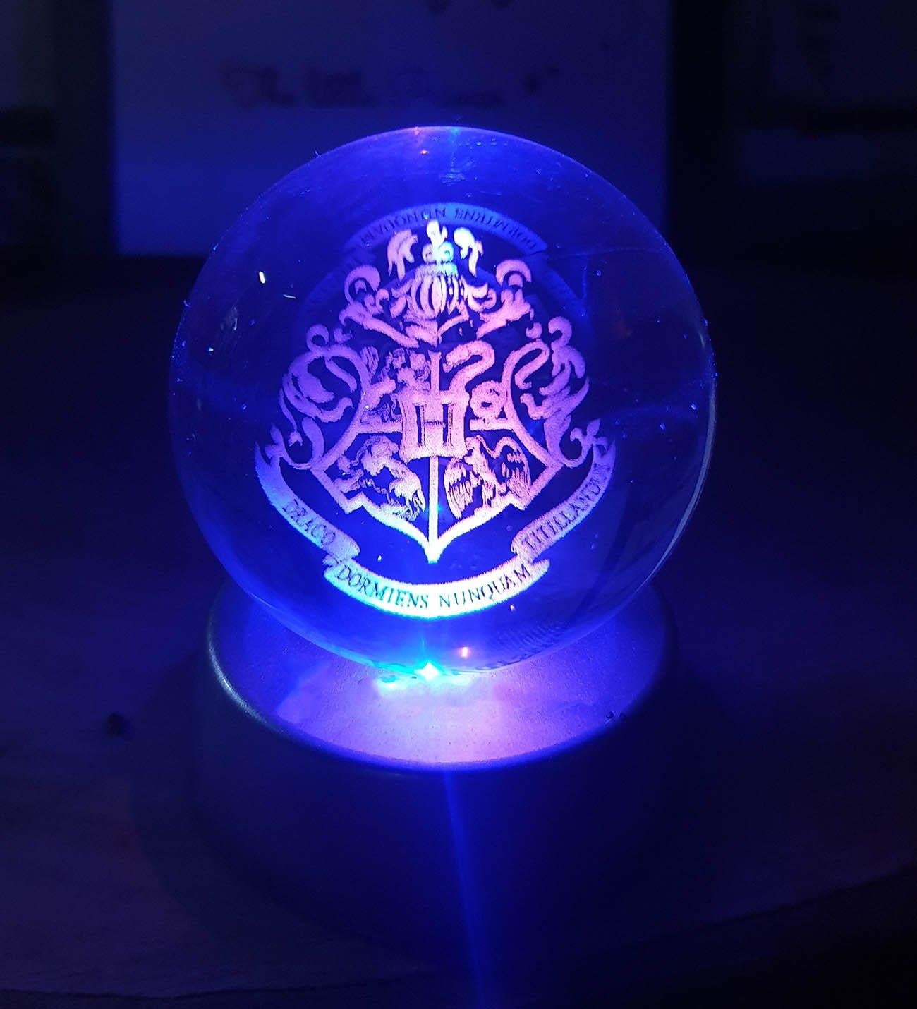 Kişiye Özel 3D Harry Potter Hogwarts Renk Değiştiren Işıklı Kristal Küre BANYO GURUBU