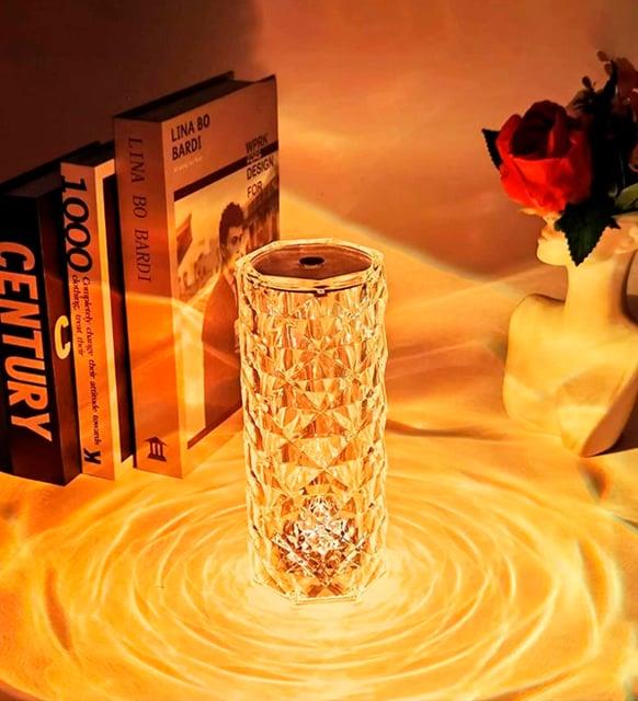 Küçük Prens Ö3D Elmas Kristal Şarjlı Dokunmatik Kumandalı Led Masa Lambasızel Tasarım Saatli Kolye Arkadaşa Hediye CAM ŞAMDAN