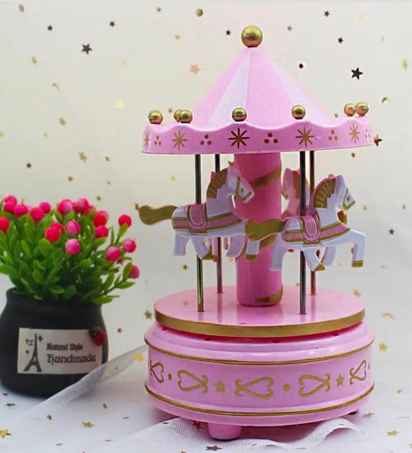 Pembe Atlıkarınca Hareketli Dönen Müzik Kutusu BANYO GURUBU