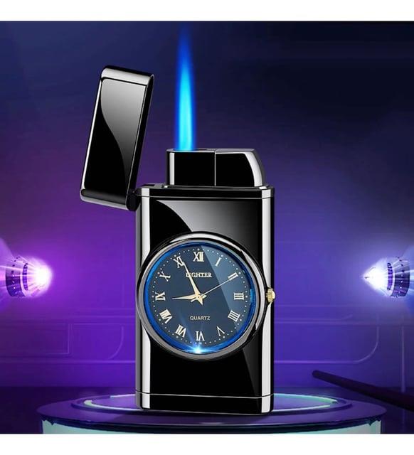 Saatli Turbo Çakmak Siyah  ÇAKMAK MODELLERİ