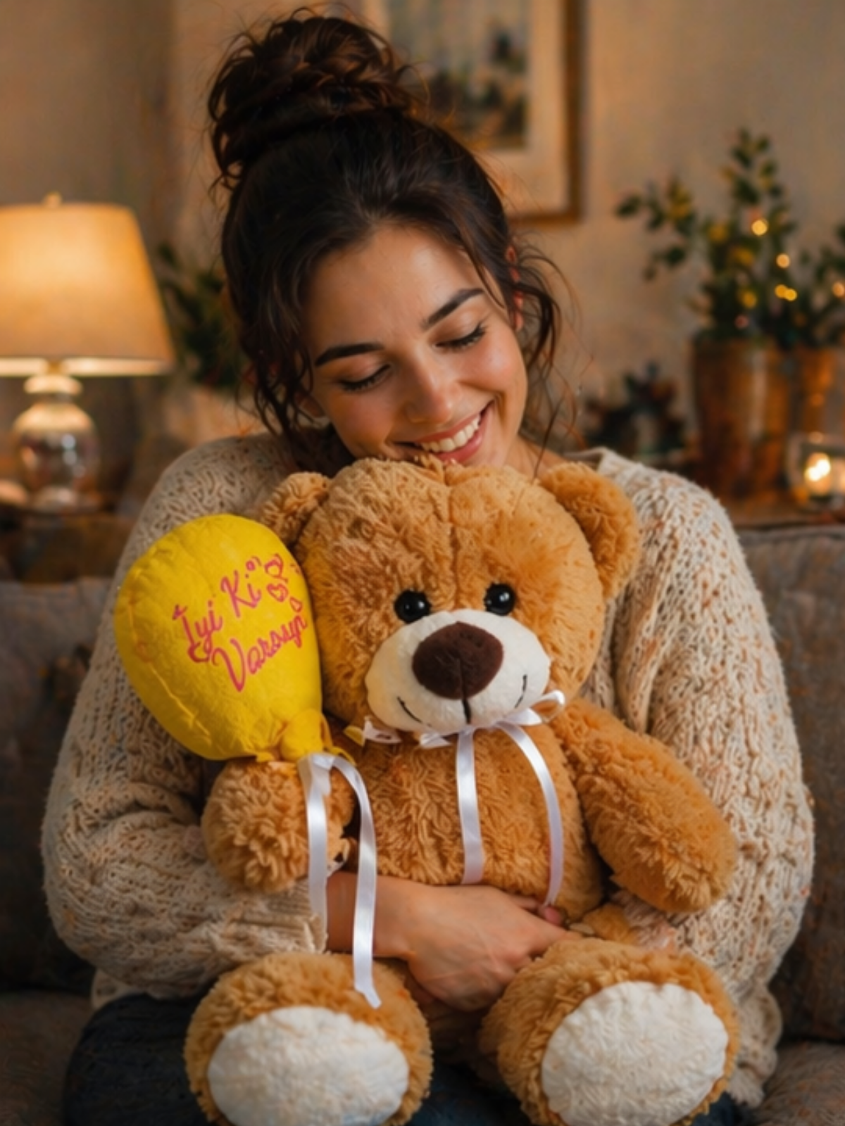 İyi Ki Varsın Yazılı Peluş Ayıcık 50 cm PELÜŞ AYICIK