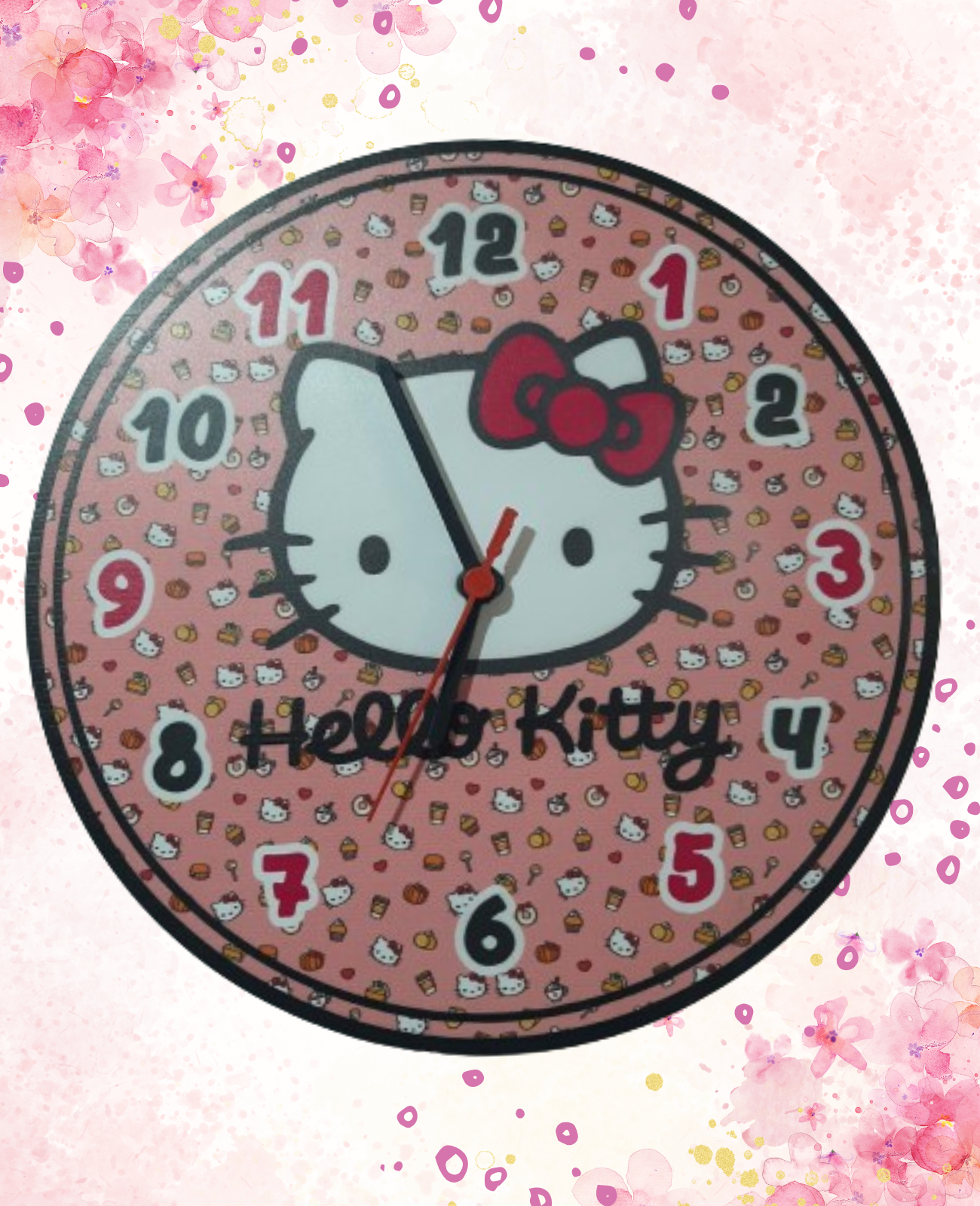 Hello Kıtty Çocuk Odası Duvar Saati Sessiz Mekanizmalı DUVAR SAATLERİ