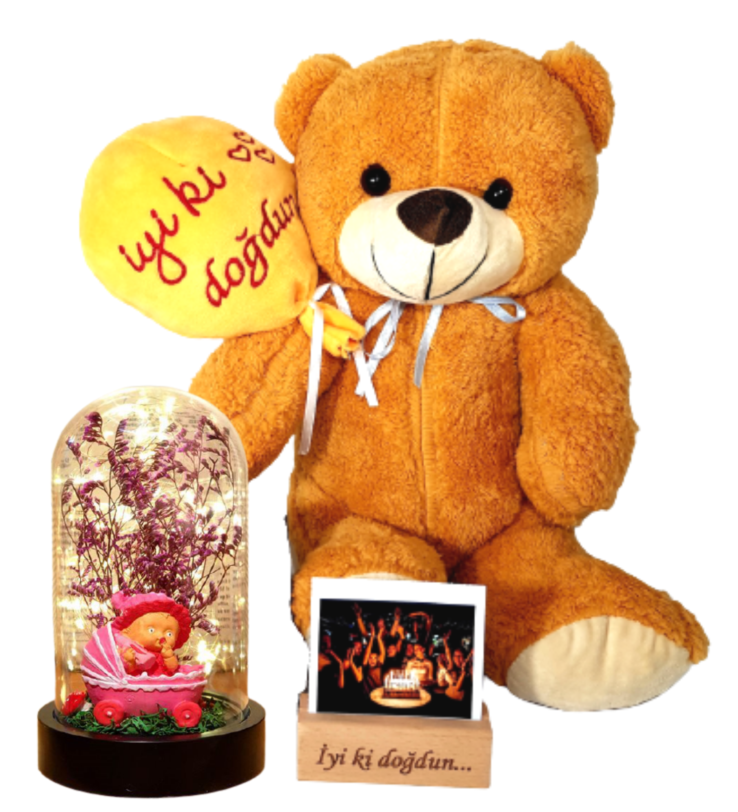 Kız Bebek Hediyesi. Kişiye Özel İyiki Doğdun Ayıcık Hediye Seti BEBEK HEDİYESİ