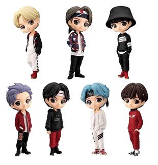 K-Pop 7Li Seti BTS Grubu Karakter Aksiyon Figür  Karakter Figur