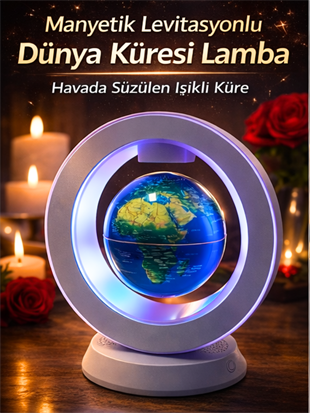 Manyetik Levitasyonlu Dünya Küresi Lamba – 360° Dönen LED Premium Masa Lambası ÇOK SATANLAR