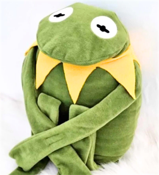 Kurbağa Kermit Peluş Oyuncak Yıkık Kurbağa Peluş KARAKTER FİGÜR YASTIK