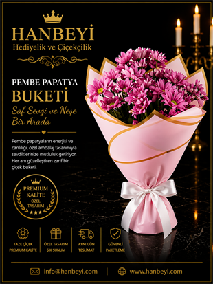 Pembe Papatya Buketi | Premium Zarafet Koleksiyonu Avcılar Çiçekçi