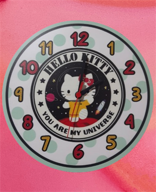 Hello Kıtty Çocuk Odası Duvar Saati Sessiz Mekanizma  DUVAR SAATLERİ