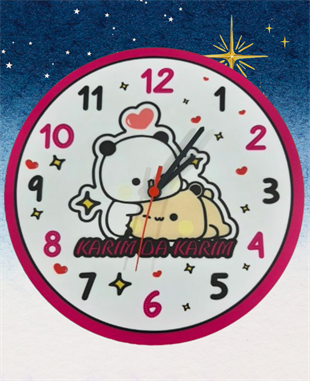 Karımda Karım Çocuk Odası Duvar Saati Sessiz Mekanizma DUVAR SAATLERİ