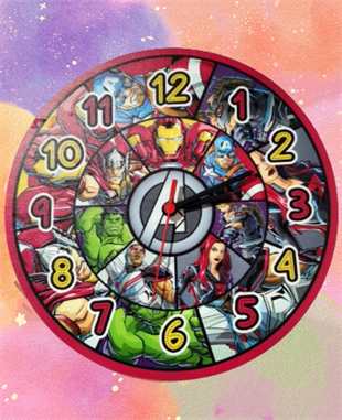 MARVEL Karakter Çocuk Odası Duvar Saati Sessiz Mekanizma DUVAR SAATLERİ