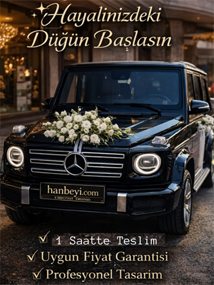 Ultra Lüks Gelin Arabası Süsleme – Canlı Lisyantus Premium Tasarım (G Serisi) Gelin Arabası Süsleme