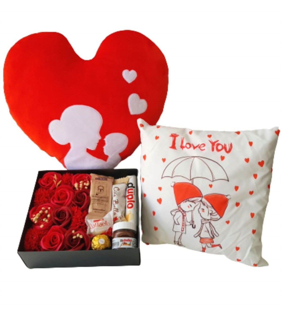 Hanbeyi  Anne Bebek Kalp Yastık Özel Kutuda Karışık Ferrero Çikolata I Love You Yastık Yeni Doğan Hediye Seti;Yeni Doğan Hediye Seti